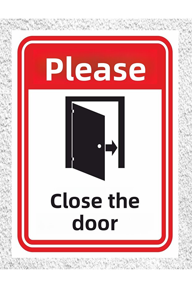 Please Close the Door 16X23Cm Sign Pbv Sheet