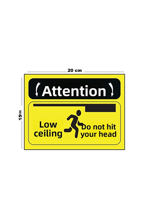 Metal Caution Low Headroom Do Not Bump Your Head 15cm X 20cm Warning Sign Directional Sign