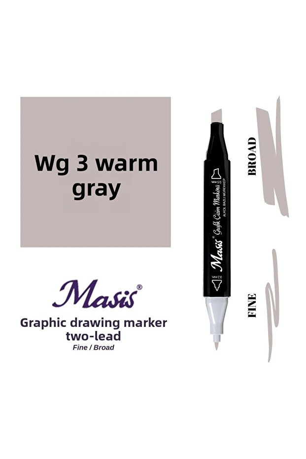 Twin Dual Tip Marker Pen WG3 Warm Gray