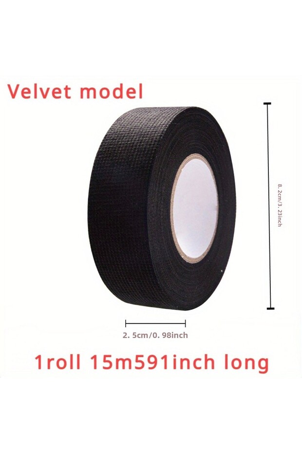 Velvet2.5cm15m1roll Automotive Wiring Harness Flannel Tape Insulating Tape Thickened High Viscosity