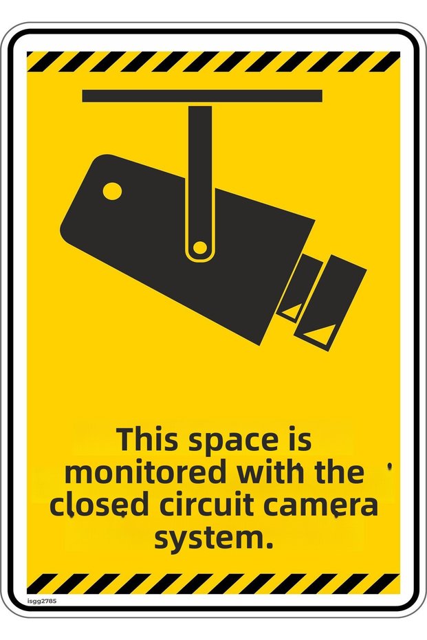 15X20Cm/Phosphor Compound/This Place Is Being Monitored by a Closed-Circuit Television Camera System/V6-2