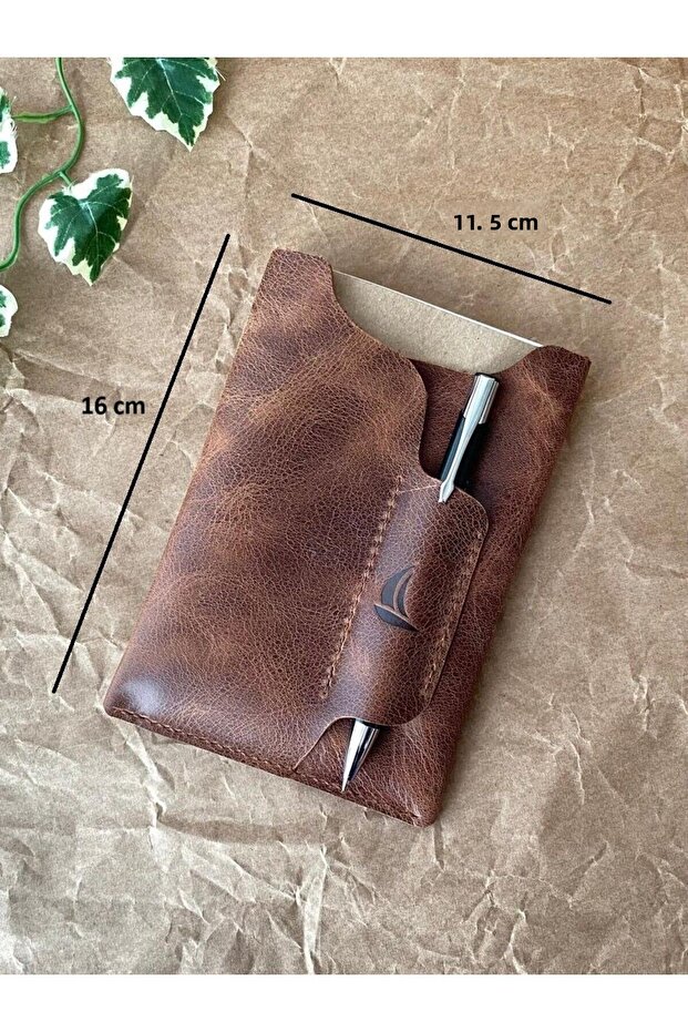 (We Write the Name) Notebook Case / Notebook & Pen Gift - Handmade Genuine Leather