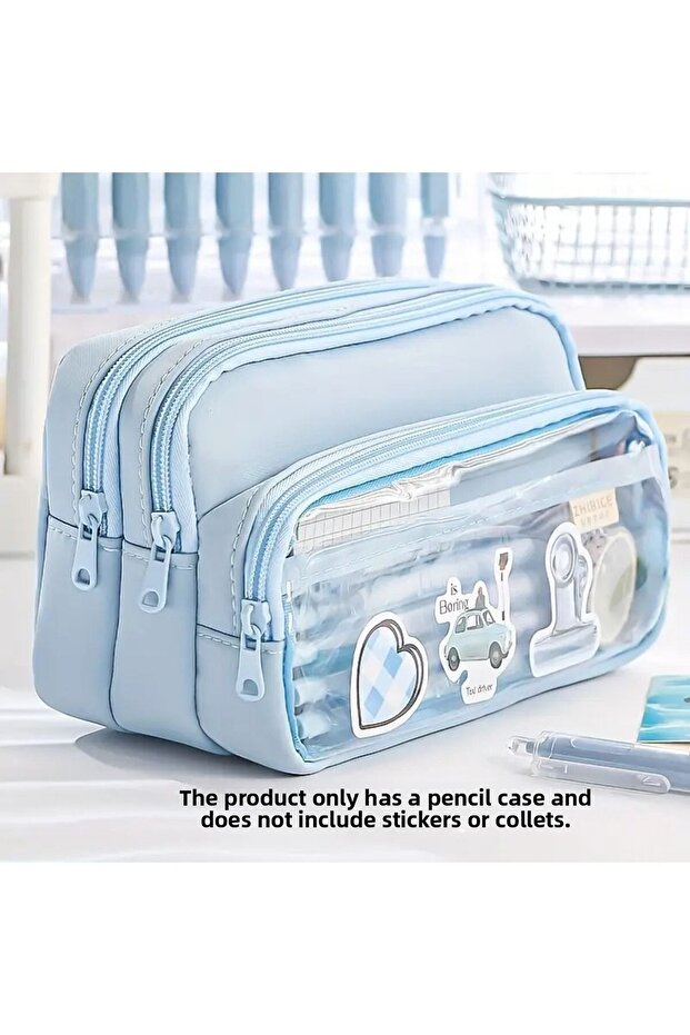 Large Capacity Pencil Case Pen Holder School Supplies Cosmetic Organizer