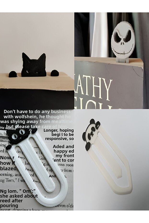 4 قطع فواصل كتب مزخرفة - 1