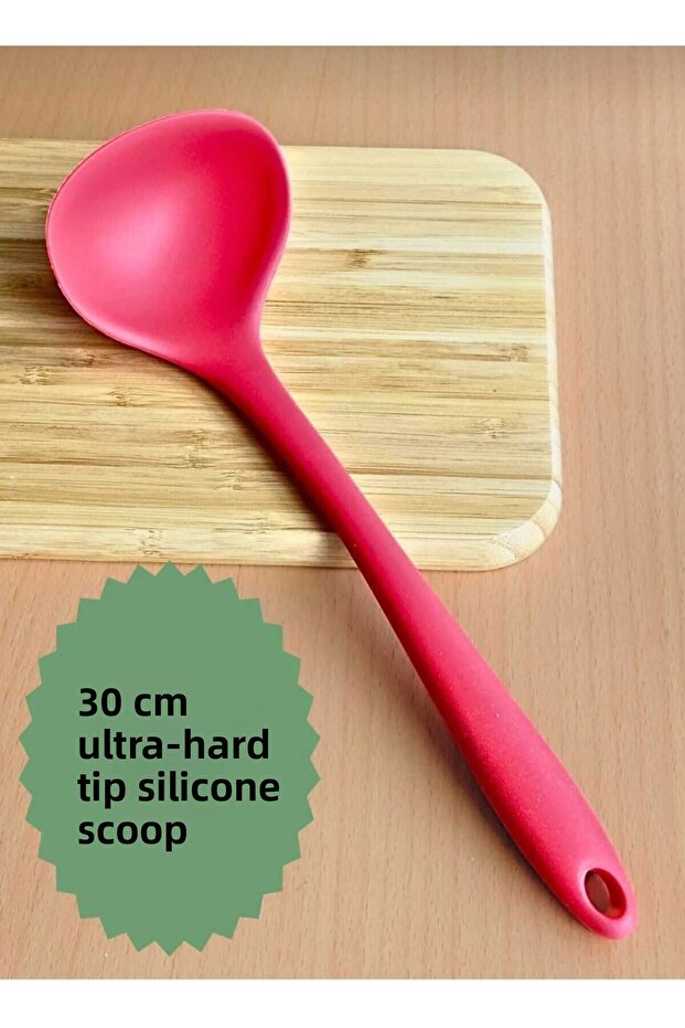 1Pc Hard Tip Heat Resistant Fireproof Non-Stick Pan Anti-Scratch Silicone Food Scoop