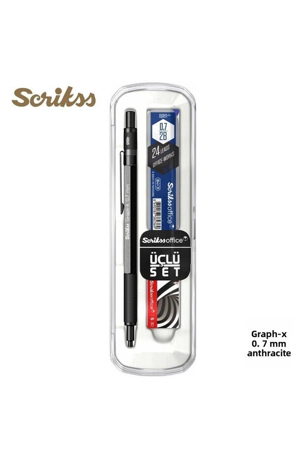 مجموعة أقلام GRAPH-X 0.7 متعددة الاستخدامات، أنثراسايت - 1