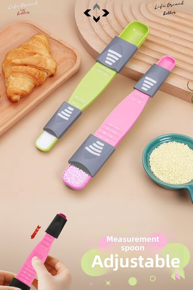 1Pc Adjustable Measuring Spoon Protein Powder Measure Precision Measure Adjuster Salt Spice Coffee Measurement