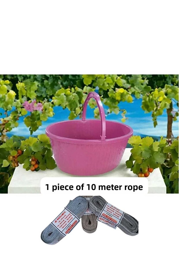 Plastic Transport Basket Fruit Basket Balcony-Grocery Basket (40 X 30 X 19cm)