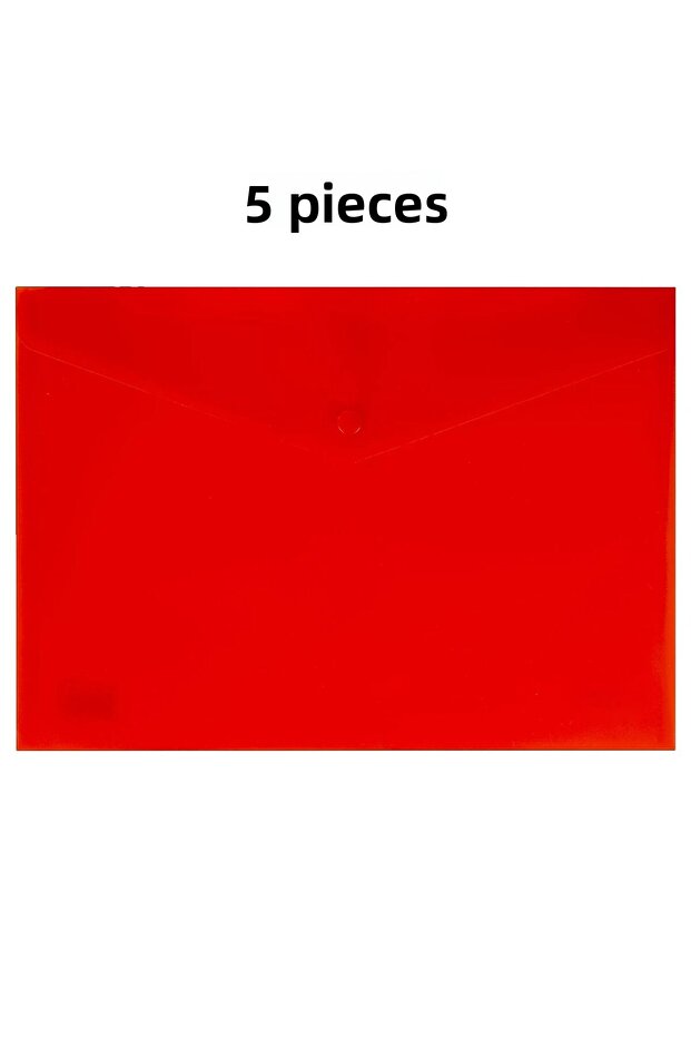 İnox Eco Snap File Document Envelope Red - 5