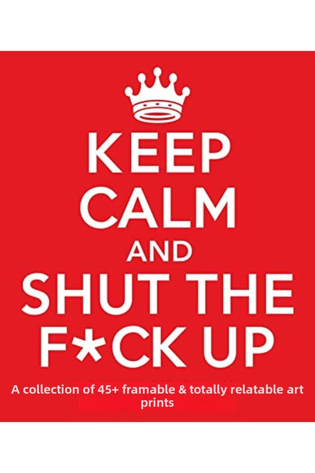 Keep Calm And Shut The Fck Up A Collection Of 45 Frameable & Totally Relatable Art Prints - 1