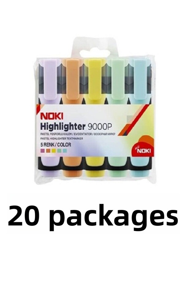 20 Pack Highlighter Pastel Pen 20 Pack 9000P5Pvc
