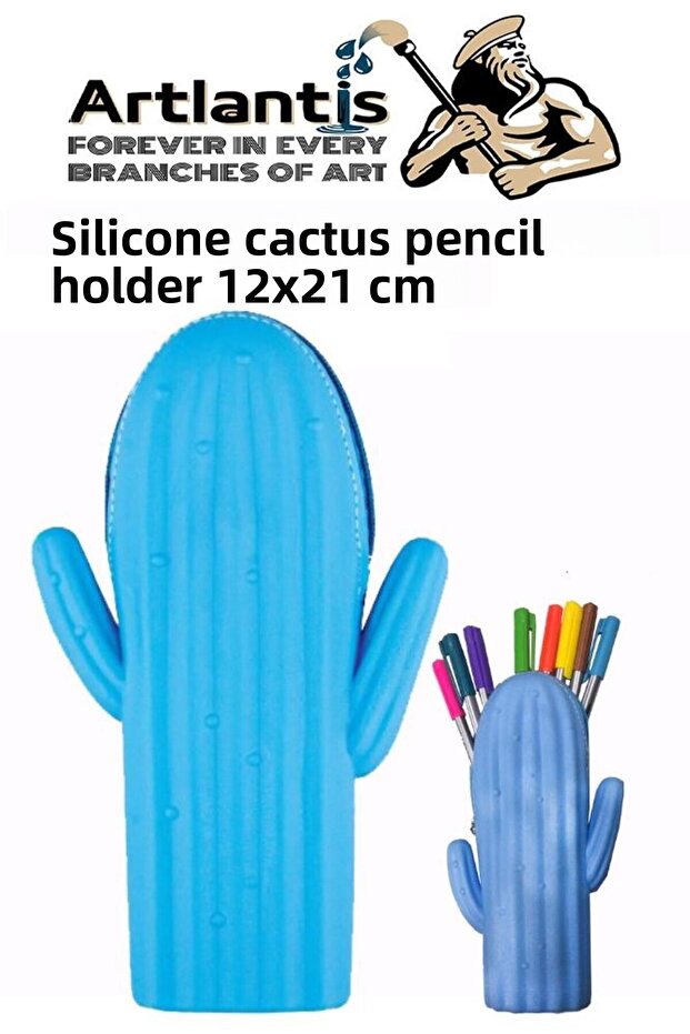 Silicone Cactus Pen Holder 1 Piece Silicone Pencil Case Fun Cute Cactus Figured Gift Pen