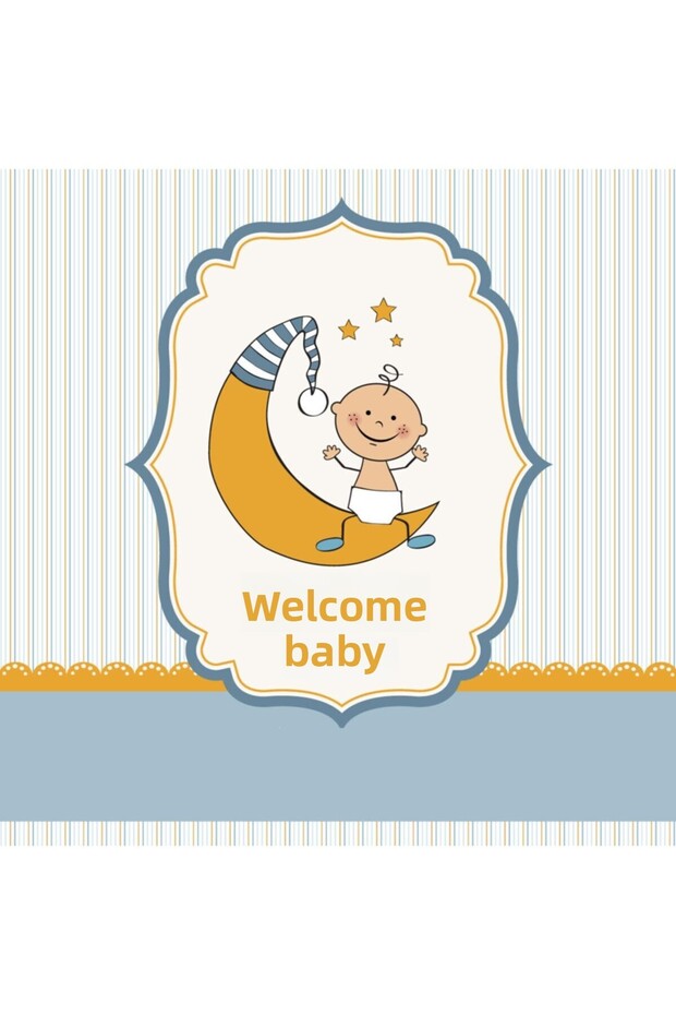 Welcome Baby Greeting Card (10x10 Cm. With 9 Envelopes)