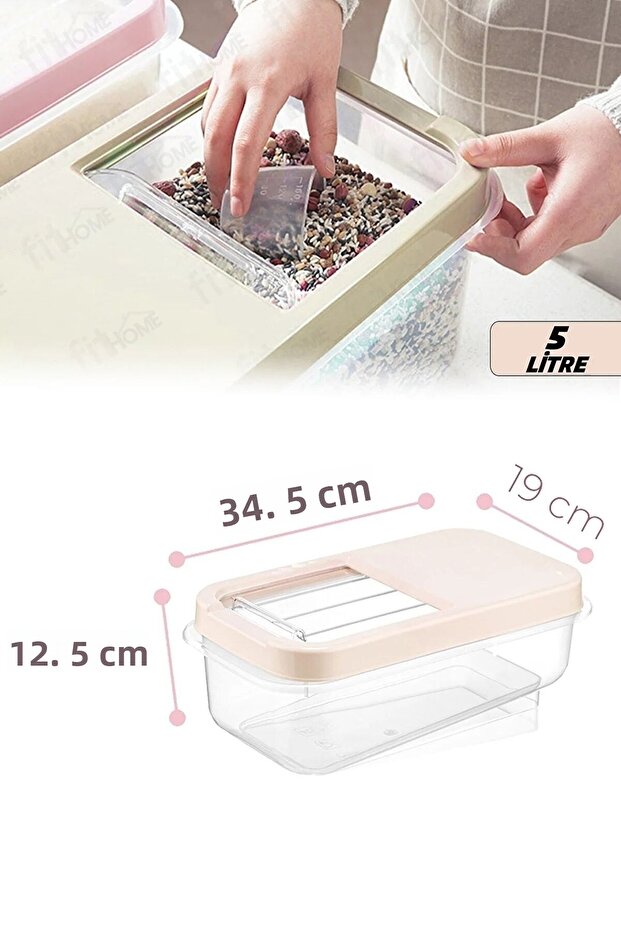 2 Pieces 5 Liter Multibox Tablet with Lid Detergent Storage Box Transparent Sliding Lid Container - 5