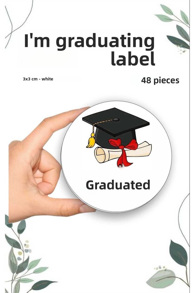 I'M Graduating Graduation Souvenir Good Holidays Teacher Sticker Karn Souvenir 3cm 48Pcs