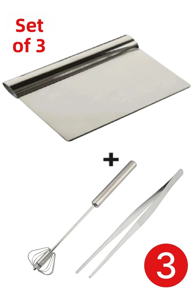 Steel Practical Kitchenware Set Prep Utensils Pastry Maker Set Economical Set Steel Spatula Tweezers Etc