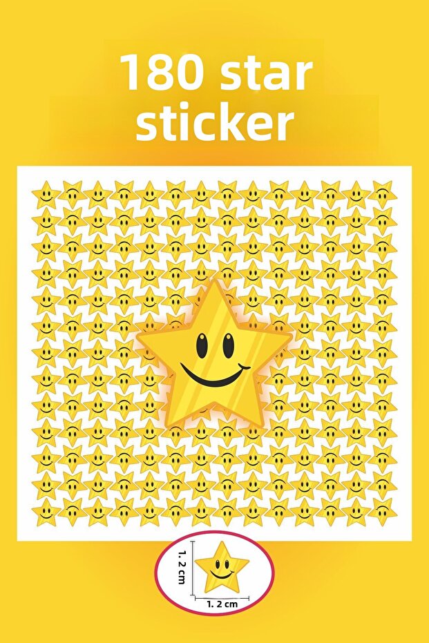 Star Sticker | 180 Pieces | 1.2cm Size | For the Teacher