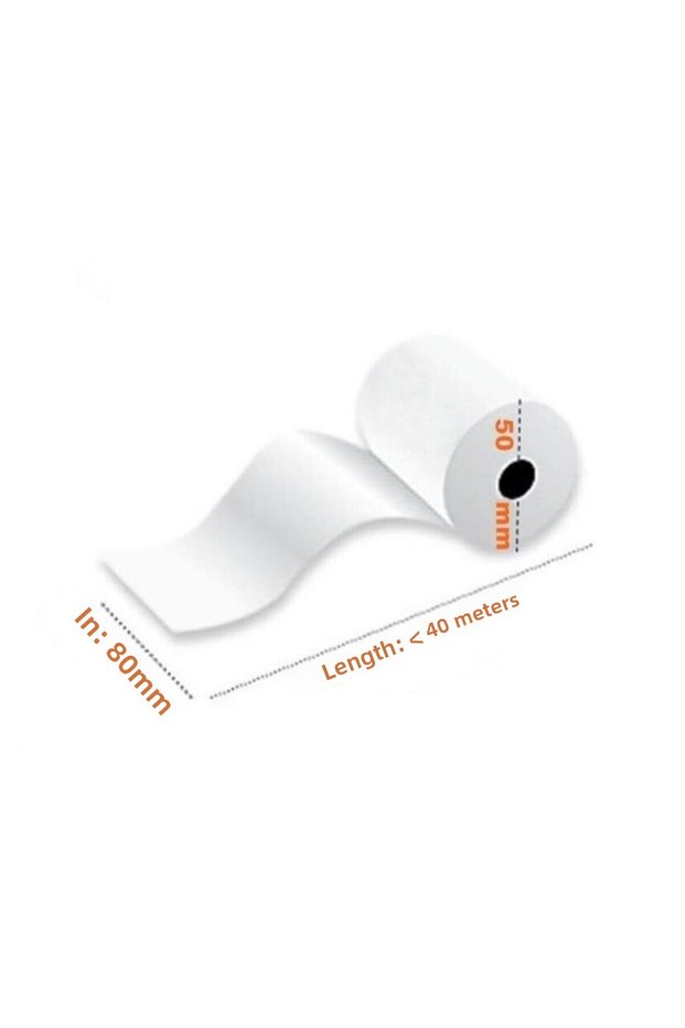 80x40 Thermal Roll 50 Pieces