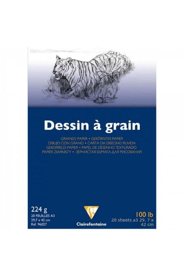 Dessin A Grain 224gr Natural White Multi-Purpose Drawing Block 20 Sheets A3 (29.7x42cm)