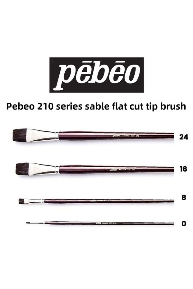210 Series Sable Flat Cut Point Brush Set
