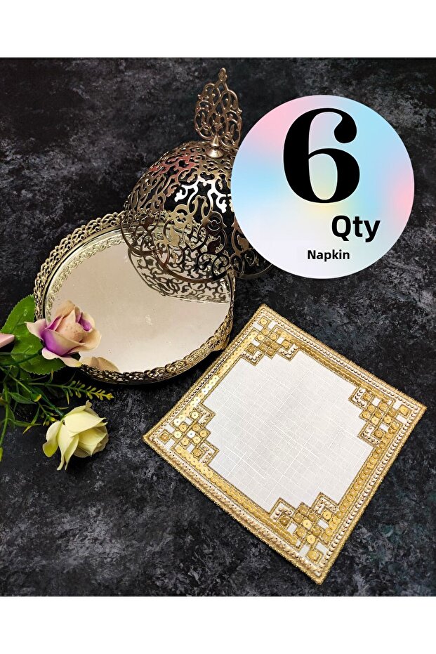 Serving Napkins, Cocktail Napkins, Coffee Side Napkins, Coasters - 6 Serving Napkins