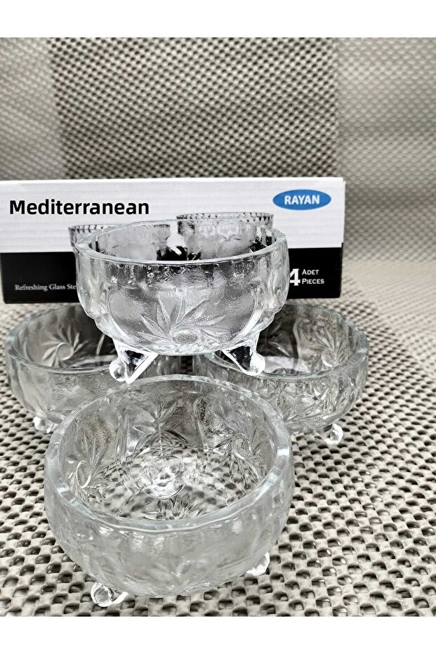 Footed Cutlery Holder, Candy Bowl, Snack Bowl, Set of 4