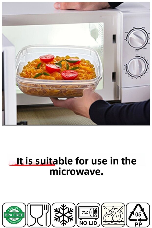 Master Rectangular Set of 3 - Microwavable Storage Container 825/1575/2100 ml - 2
