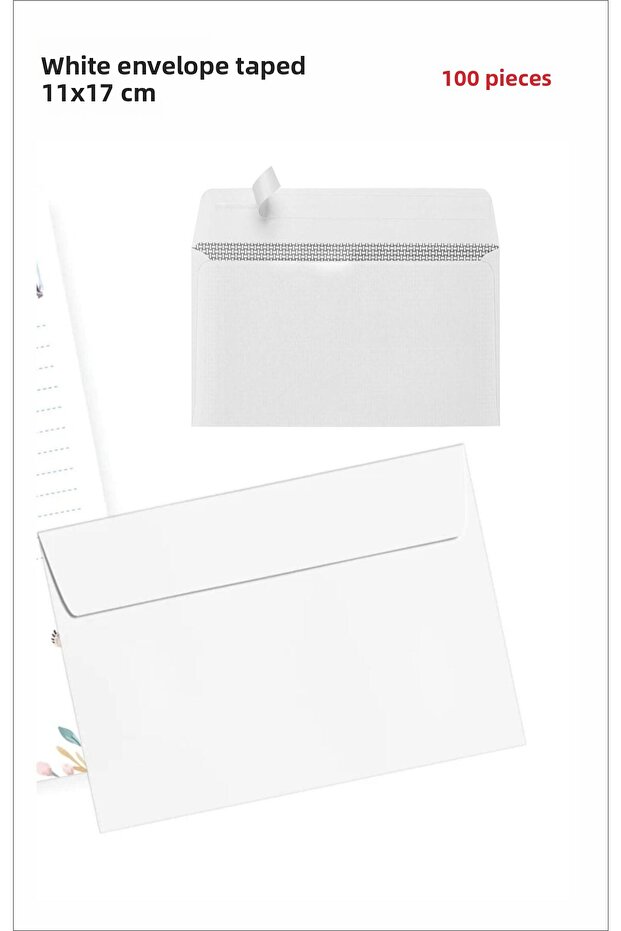 Letter Envelope Silicone 100 Pieces 11,4x16,2 Cm 90 Gr