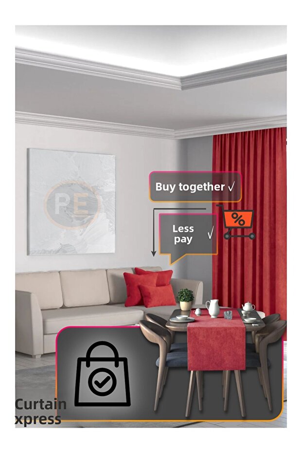 حذاء رياضي باللون الأحمر مع ملمس مخملي ناعم - 2