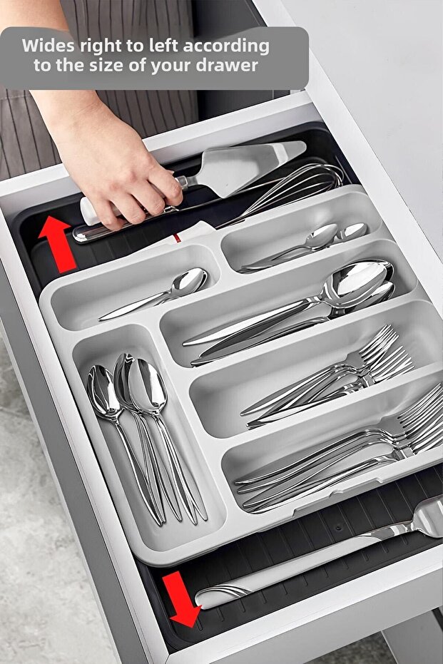 Double-Sided Extendable Adjustable Drawer Spoon Holder 721772 - 3