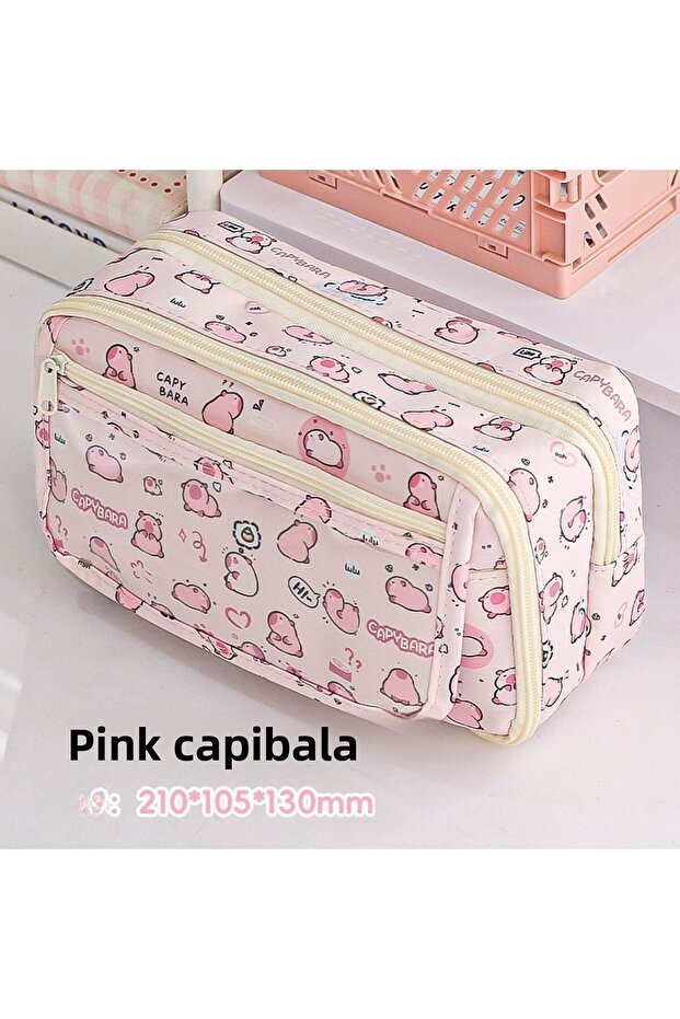 2024 New Girls Pencil Case Capybara and Loopy (Doll+5 Stickers+2 Clips)