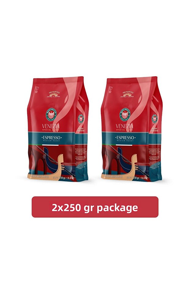 مزيج اسبريسو فينيسيا 2×250 جرام (النواة أو المطحون) القهوة