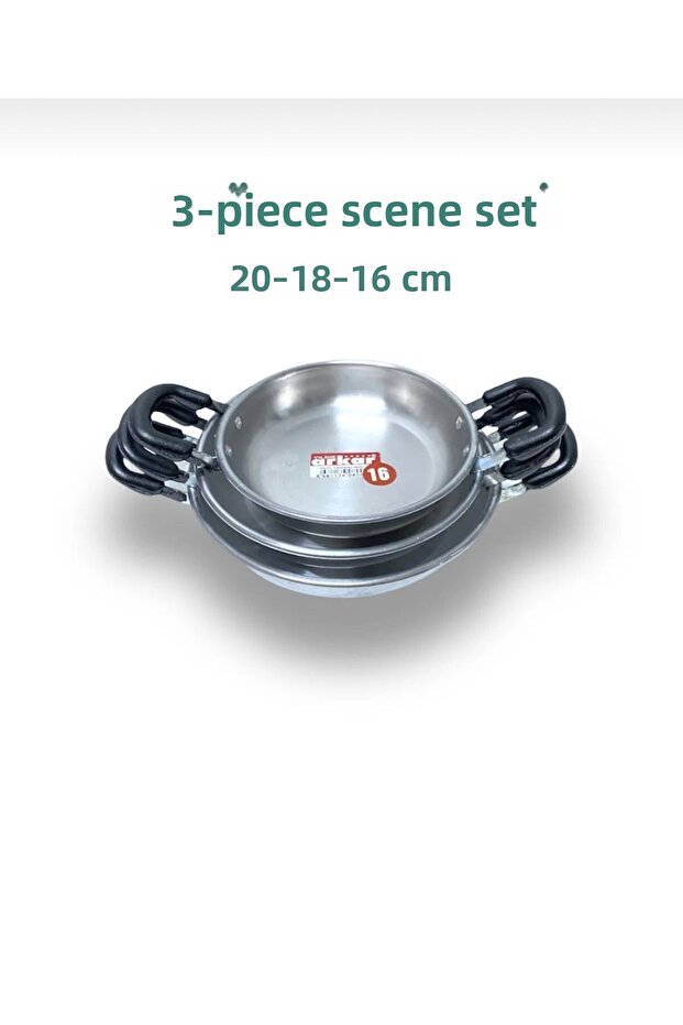 Aluminum Egg Pan 3 Size Egg Sahan 16-18-20cm