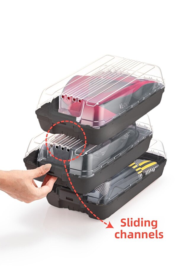 صندوق أحذية قابل للقفل مكون من 10 قطع - 2