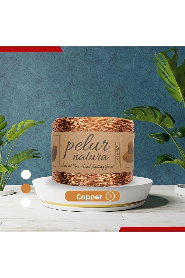 Copper Metallic Twist Bag Supla Hobby Decoration Knitting Paper String