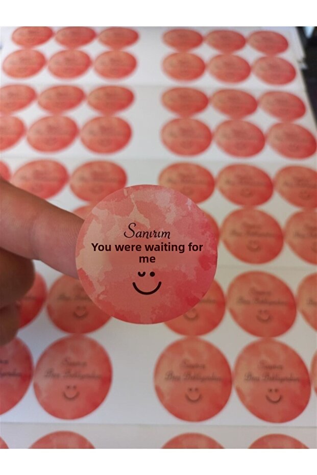 Coated Sticker 4x4 cm48 Pieces - I Think You Were Waiting for Me-