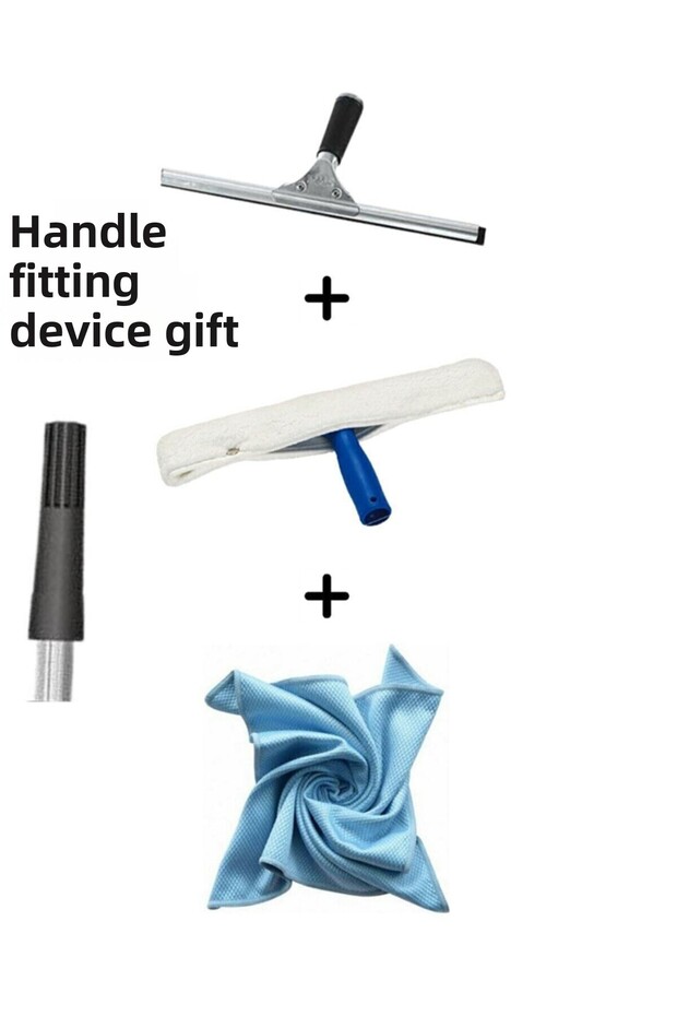 35 cm Set Windshield Wiping Apparatus Squeegee Metal (Handle Mounting Apparatus)