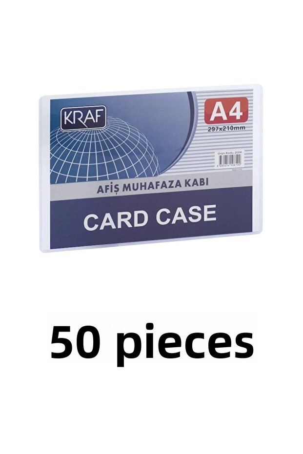 حافظة بطاقات مقاس A4 تحتوي على 50 لافتة
