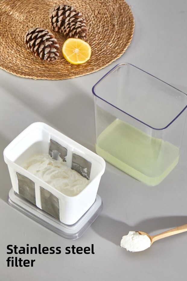 2200ml Yogurt Straining Apparatus - Makes It Easy to Make Cheese at Home - 2