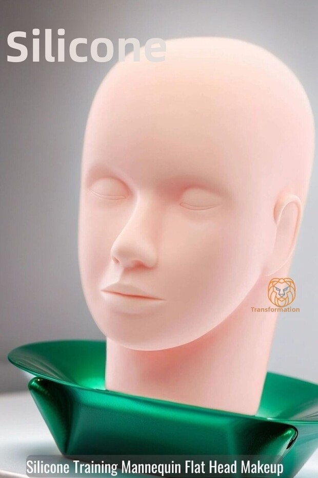 Eyelash Makeup Training Head Silicone - 1