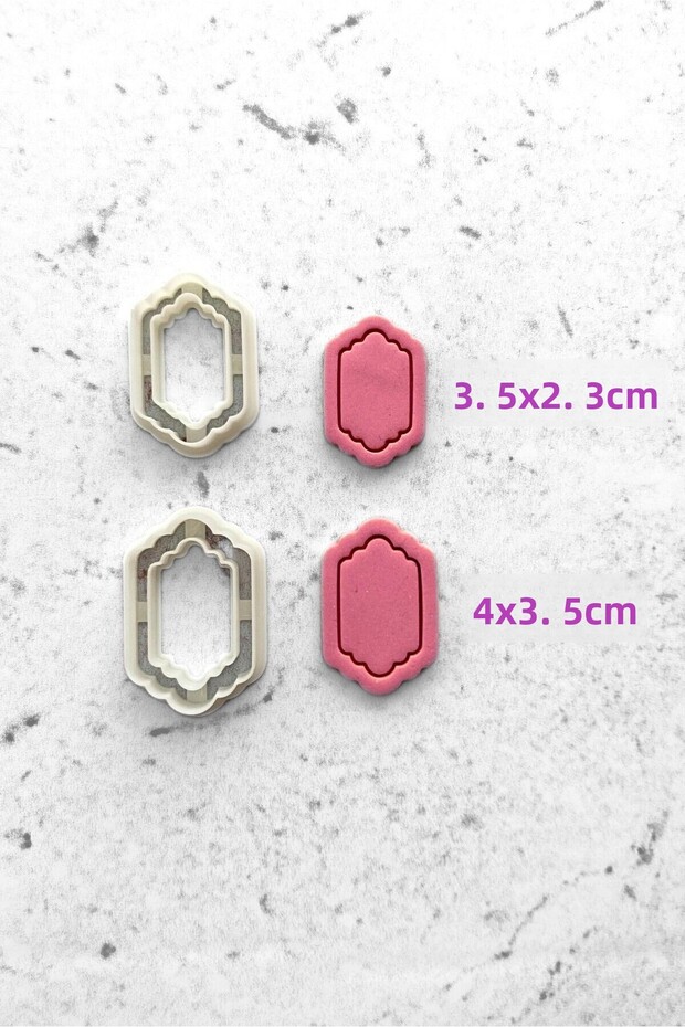 3.5-4cm Width Polymer Clay Ceramic Frame Plasticine Mold Set - 2