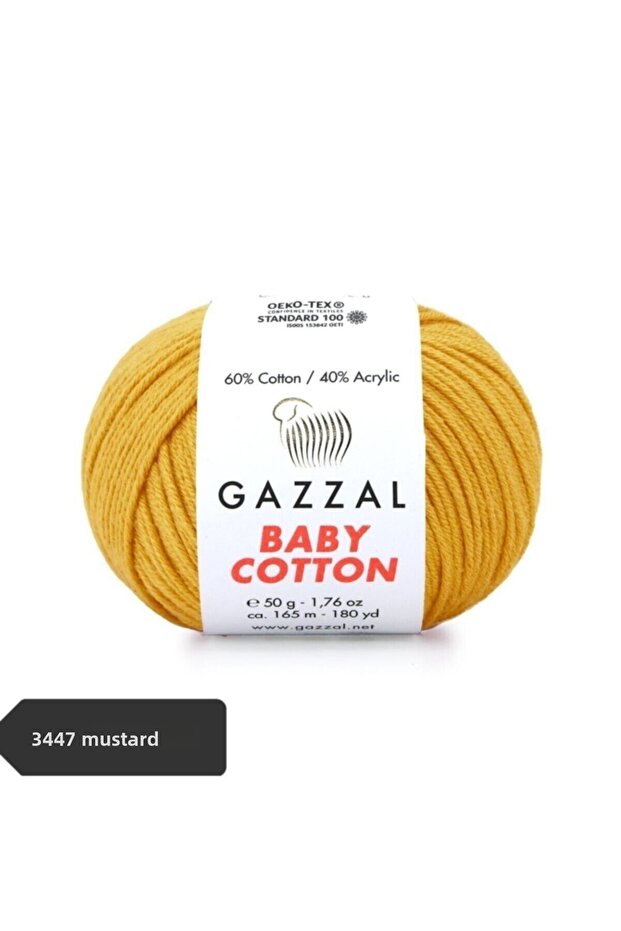 Babycotton Amigurumi Thread Knitting Thread Punch Thread Hand Knitting Thread 3447 Mustard