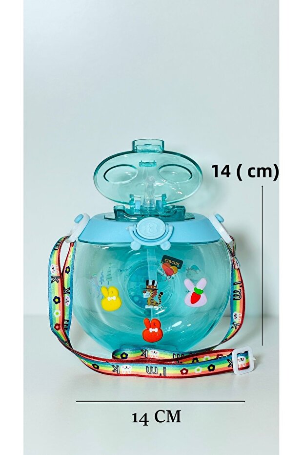 Cute Animal Figured Water Bottle for Children, Portable Water Bottle with Strap, 0.50 L