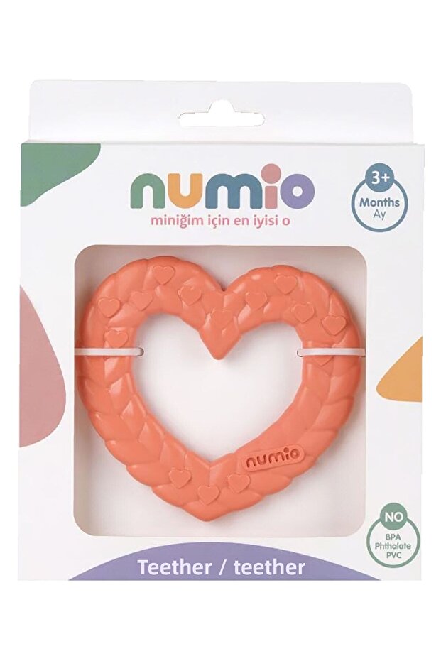 Orange Heart Teether - 3