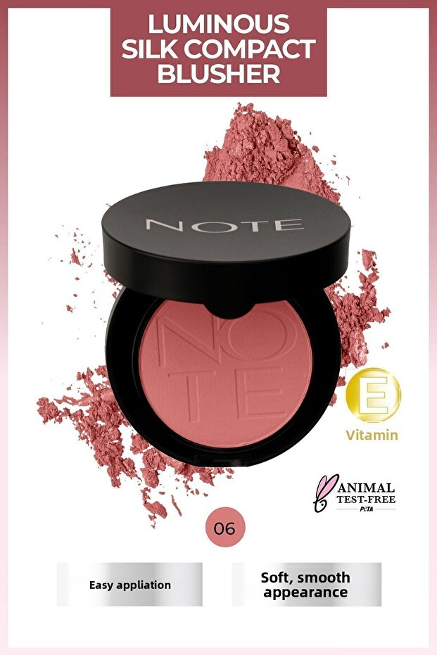 Luminous Silk Compact Blusher - 06 Sandy Pink Powder Blush - 1