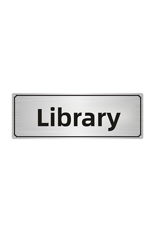 Guarded Room Directional Sign Silver Color Metal 5Cmx20 Cm.