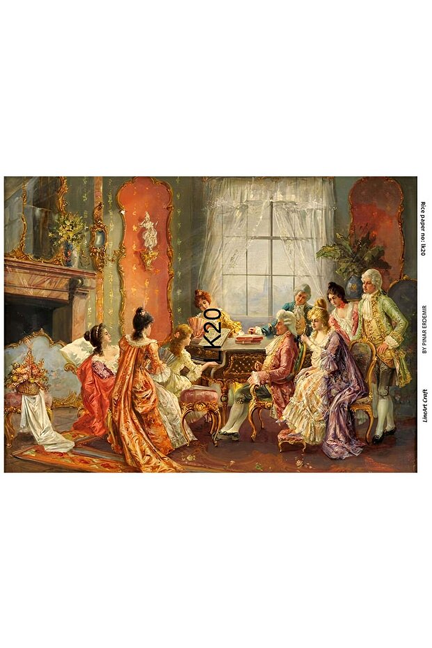 Lk20- 29X42Cm Brass Decopage Paper - 1