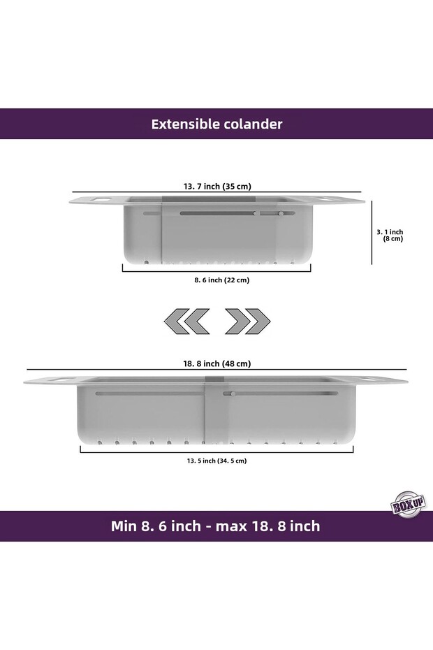Adjustable Sliding Strainer - Practical and Convenient Kitchen Accessory - 4