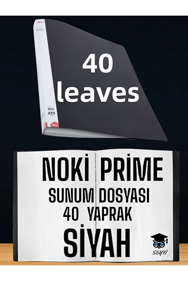 40 SHEETS BLACK A4 PRESENTATION FILE NOKY PRIME HIGH QUALITY BAG THICKNESS DOMESTIC PRODUCTION