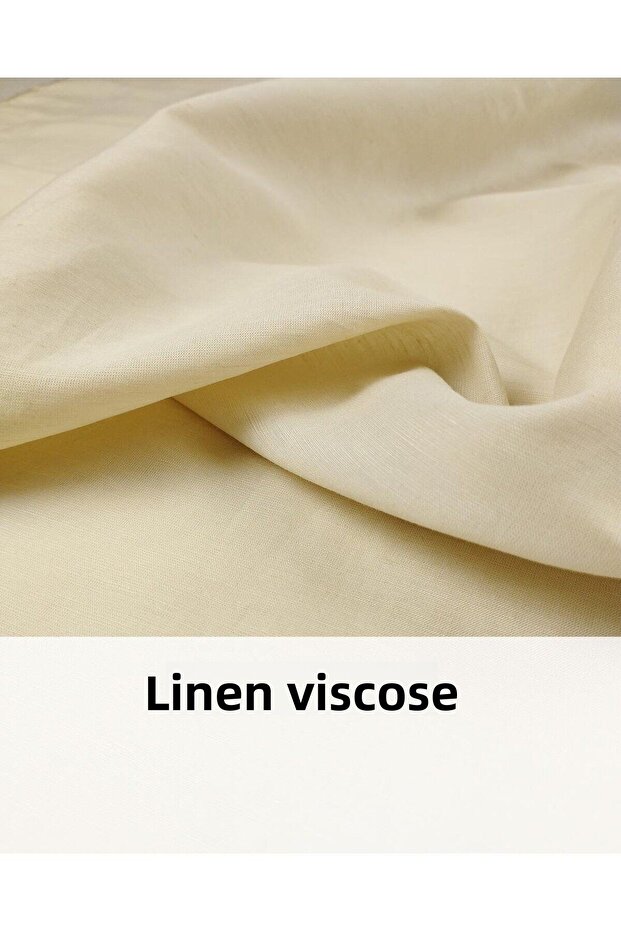 Linen Viscose Width: 140 - Cream Beige